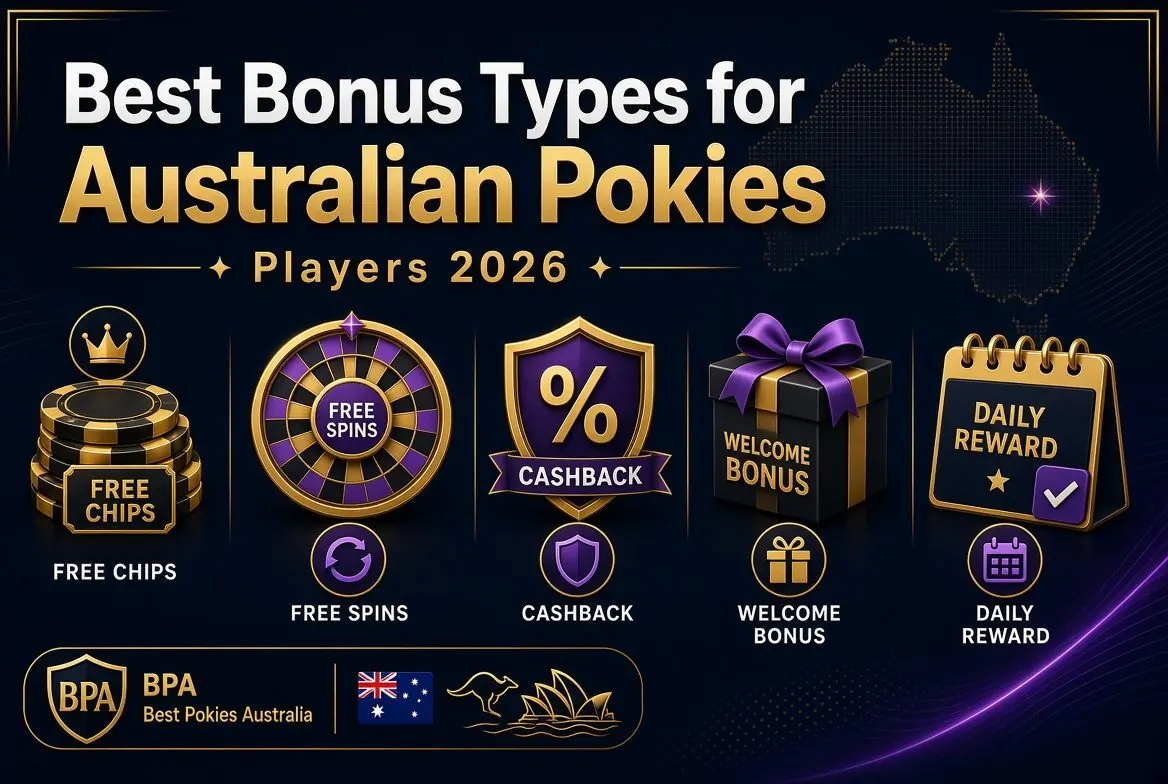 Best Bonus Types Australian Pokies 2026